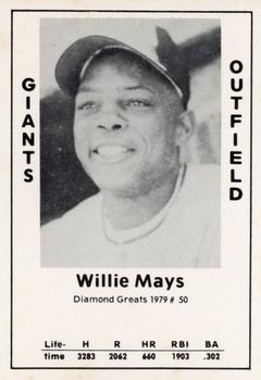 1979 TCMA Diamond Greats #50 Willie Mays Front
