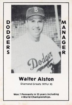 1979 TCMA Diamond Greats #95 Walter Alston Front