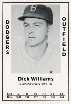 1979 TCMA Diamond Greats #100 Dick Williams Front