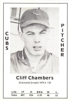 1979 TCMA Diamond Greats #118 Cliff Chambers Front