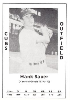 1979 TCMA Diamond Greats #125 Hank Sauer Front