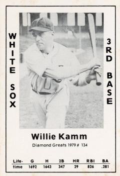 1979 TCMA Diamond Greats #134 Willie Kamm Front