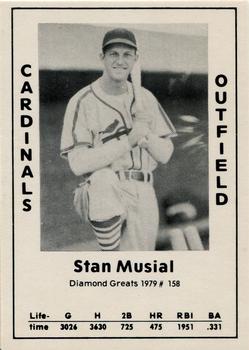 1979 TCMA Diamond Greats #158 Stan Musial Front
