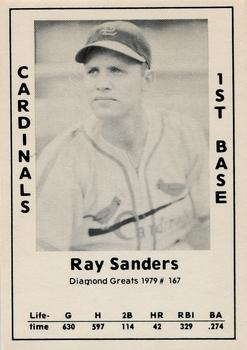 1979 TCMA Diamond Greats #167 Ray Sanders Front