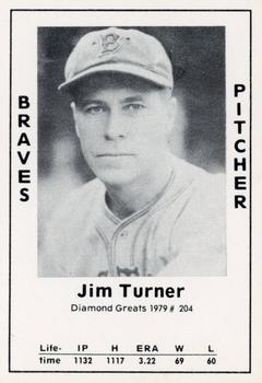 1979 TCMA Diamond Greats #204 Jim Turner Front