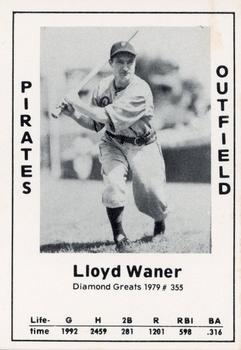 1979 TCMA Diamond Greats #355 Lloyd Waner Front