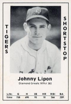 1979 TCMA Diamond Greats #382 Johnny Lipon Front