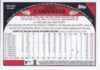 2009 Topps - St. Louis Cardinals All-Star #AS5 Chris Carpenter Back