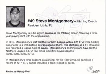 2011 Fargo-Moorhead RedHawks #NNO Steve Montgomery Back