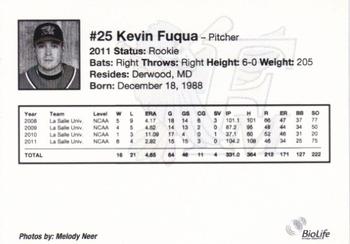 2011 Fargo-Moorhead RedHawks #NNO Kevin Fuqua Back