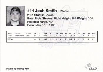 2011 Fargo-Moorhead RedHawks #NNO Josh Smith Back