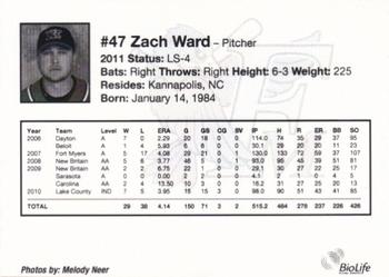 2011 Fargo-Moorhead RedHawks #NNO Zach Ward Back