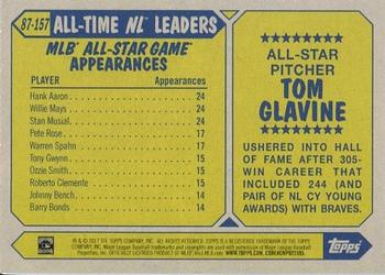 2017 Topps - 1987 Topps Baseball 30th Anniversary Red #87-157 Tom Glavine Back