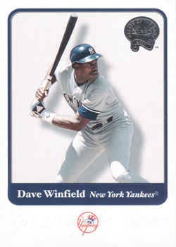 2001 Fleer Greats of the Game #12 Dave Winfield Front