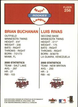 2001 Fleer Platinum #256 Brian Buchanan / Luis Rivas Back