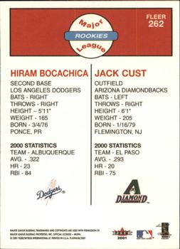 2001 Fleer Platinum #262 Hiram Bocachica / Jack Cust Back