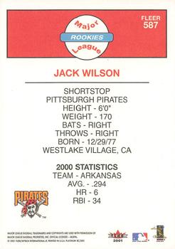 2001 Fleer Platinum #587 Jack Wilson Back