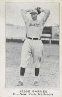 1922 W575-1 Strip Cards #NNO Jesse Barnes Front