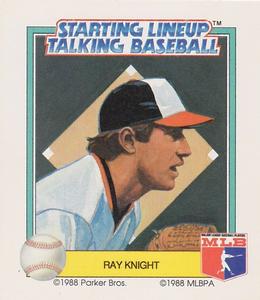 1988 Parker Bros. Starting Lineup Talking Baseball Baltimore Orioles #14 Ray Knight Front