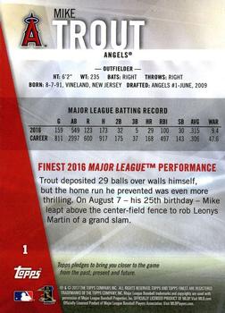 2017 Finest #1 Mike Trout Back