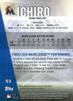 2017 Finest #53 Ichiro Back