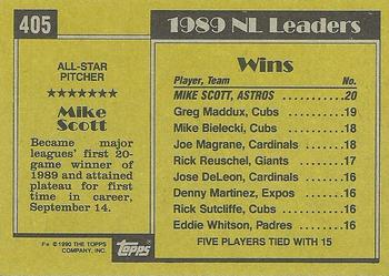 1990 Topps #405 Mike Scott Back