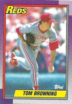 1990 Topps #418 Tom Browning Front