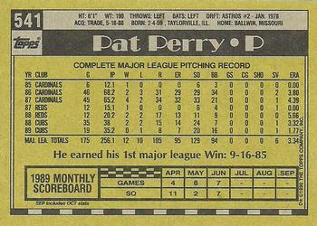 1990 Topps #541 Pat Perry Back