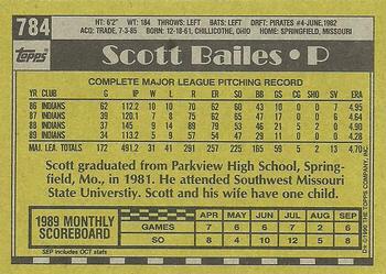 1990 Topps #784 Scott Bailes Back