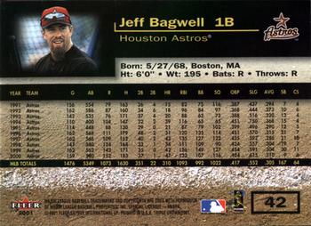 2001 Fleer Triple Crown #42 Jeff Bagwell Back