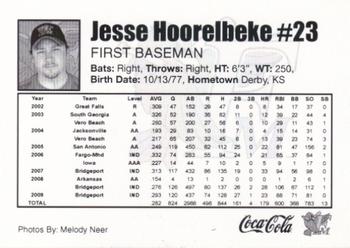 2010 Fargo-Moorhead RedHawks #NNO Jesse Hoorelbeke Back