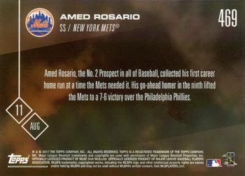 2017 Topps Now #469 Amed Rosario Back
