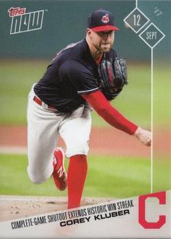 2017 Topps Now #593 Corey Kluber Front