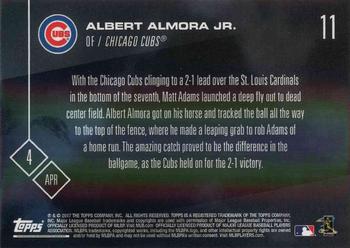 2017 Topps Now #11 Albert Almora Jr. Back