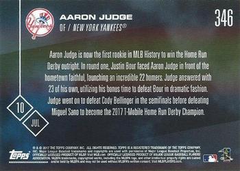 2017 Topps Now #346 Aaron Judge Back