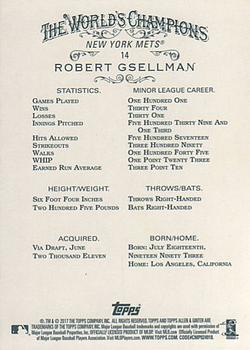 2017 Topps Allen & Ginter #14 Robert Gsellman Back