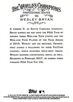 2017 Topps Allen & Ginter #163 Wesley Bryan Back