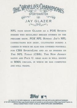 2017 Topps Allen & Ginter #191 Jay Glazer Back