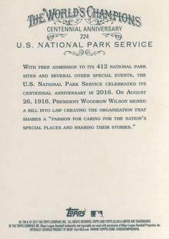 2017 Topps Allen & Ginter #224 U.S. National Park Service Back
