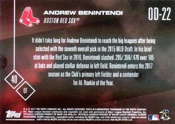 2017 Topps Now Road to Opening Day Boston Red Sox #OD-22 Andrew Benintendi Back