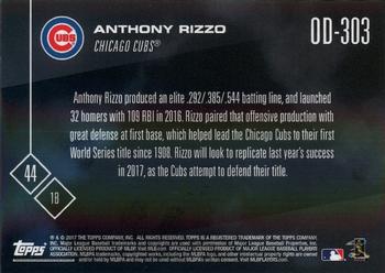 2017 Topps Now Road to Opening Day Chicago Cubs #OD-303 Anthony Rizzo Back