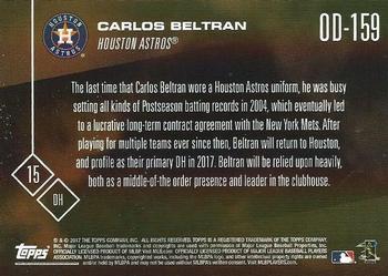 2017 Topps Now Road to Opening Day Houston Astros #OD-159 Carlos Beltran Back