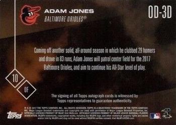 2017 Topps Now Road to Opening Day Baltimore Orioles #OD-3D Adam Jones Back