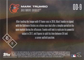 2017 Topps Now Road to Opening Day Baltimore Orioles #OD-9 Mark Trumbo Back