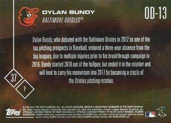 2017 Topps Now Road to Opening Day Baltimore Orioles #OD-13 Dylan Bundy Back