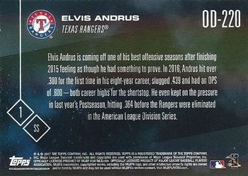 2017 Topps Now Road to Opening Day Texas Rangers #OD-220 Elvis Andrus Back