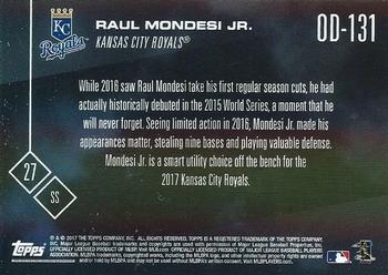 2017 Topps Now Road to Opening Day Kansas City Royals #OD-131 Raul Mondesi Jr. Back
