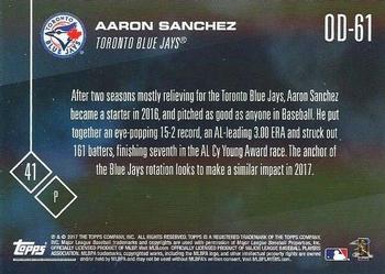 2017 Topps Now Road to Opening Day Toronto Blue Jays #OD-61 Aaron Sanchez Back