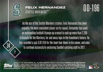2017 Topps Now Road to Opening Day Seattle Mariners #OD-196 Felix Hernandez Back