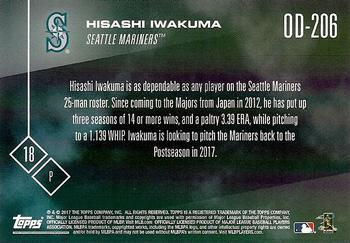 2017 Topps Now Road to Opening Day Seattle Mariners #OD-206 Hisashi Iwakuma Back